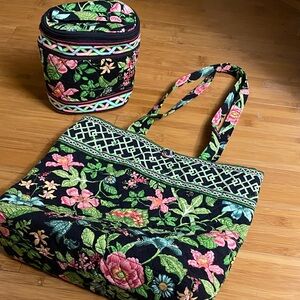 Vera Bradley NWOT retired Botanical (2007) tote & toiletries bag